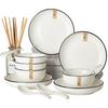 Yipan Black Line Glazed Bone China Dinnerware Set