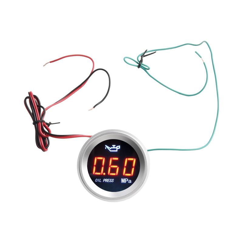Engine Monitoring Digital Oil Pressure Gauge Compressor Auto Oil Pressure Monitor Compact Size Easy Installation
