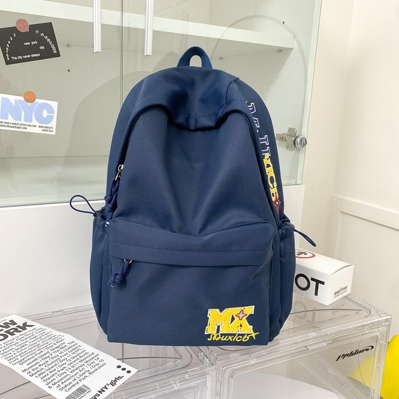 Vintage American Style Letter Embroidered Backpack For School And Travel