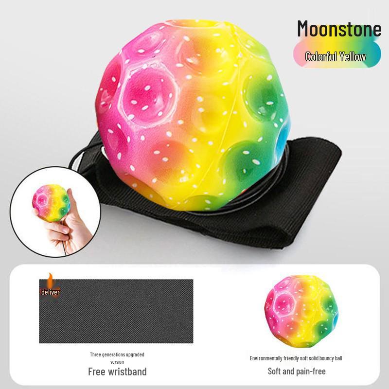 Wysokoelastyczna piłka na nadgarstek: Kamień Księżycowy Siła Reakcji Zabawka PU do Ćwiczeń dla Dzieci