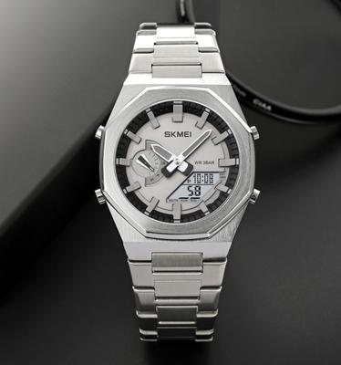 [JULIUS] JULIUS SKMEI Men's Round Metal Electronic Analog Watch 1816