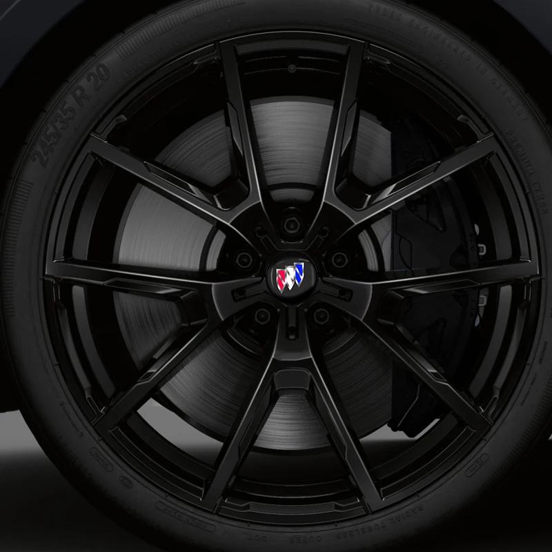 4Pcs Car Wheel Hub Center Metal Decals Sticker Accessories For Buick Avenir Enclave Century Encore Lacrosse XT GL6 Cascada