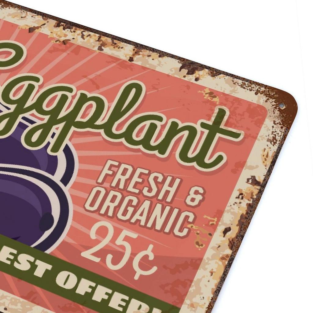 1 Pack rustikale Wanddeko aus gealtertem Metall, nostalgisches bedrucktes Schild, ideal für Bar, Café, Zuhause, Küche, Restaurant oder Büro Wanddekorationen