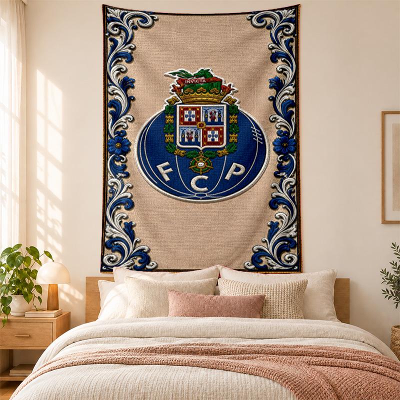 FC Porto Wandteppich hohe Qualität zur Dekoration von Wohnzimmer Schlafzimmer Studentenwohnheim Wänden ideal als Schlafzimmer Wandkunst oder Weihnachtsgeschenk