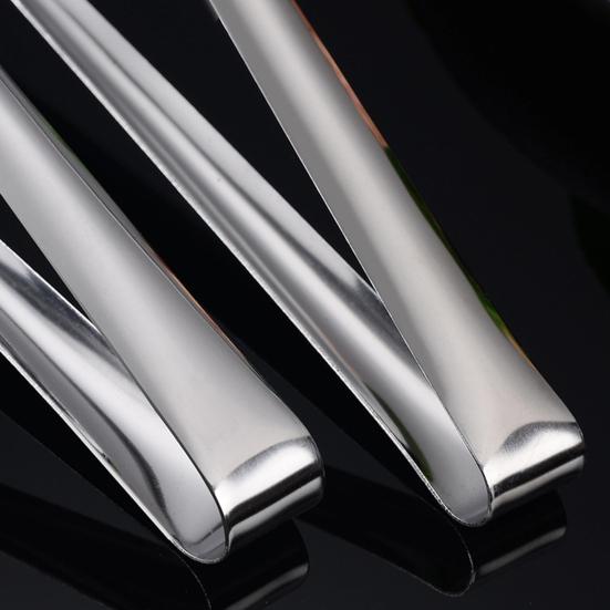 Ice Clamp Heat-Resistant Stainless Steel Ice Tongs Non-Slip Serrated Grip -Free Kitchen Utensils for Barbecue Snack Tongs