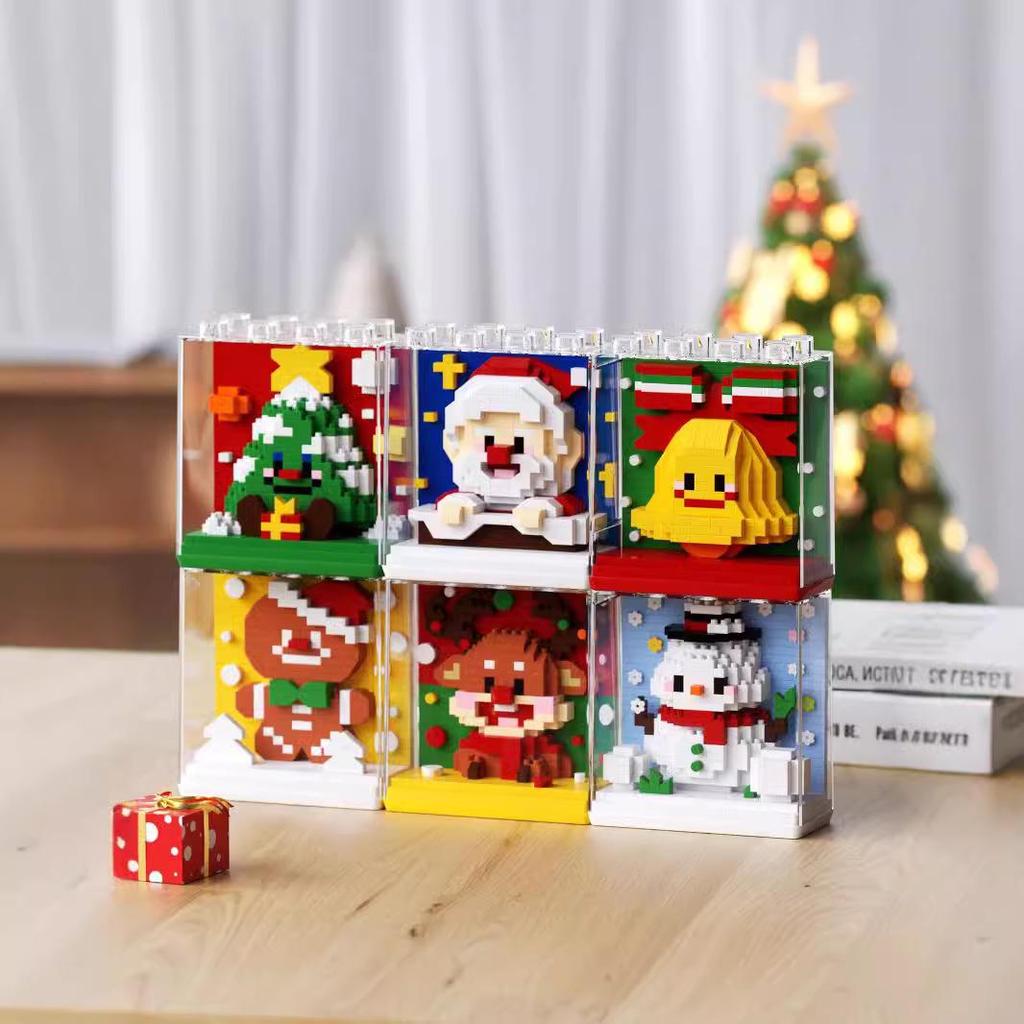 Square Zoo Santa Claus Panda & Tiger Building Blocks - Compatible with Lego, Ideal Gift