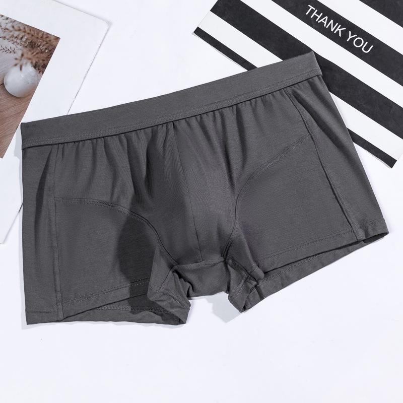 HerrenModal-Baumwoll-Boxershorts - Leichte, atmungsaktive Sommer-Shorts M dunkelgraue