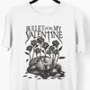 Rehacer camiseta Bullet for my valentine 2009, camiseta blanca nueva, rock