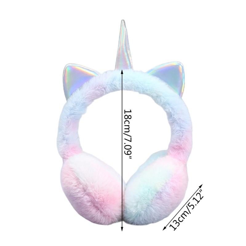 Winter-Stirnband für Kinder mit Ohrenklappen, Ohrenschützer in leuchtenden Farben, Plüsch-Tier-Ohrenwärmer, Bunte Kinder-Ohrenschützer, Geschenk