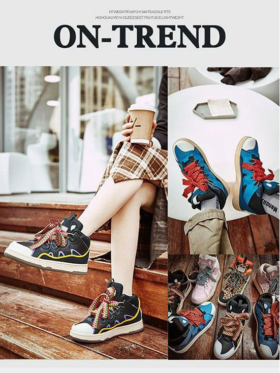 2025 Vinter Trendiga Högtoppade Skate-skor för Herrar och Damer med Leopardmönster: Mångsidig retro hiphop-stil med höjdökning