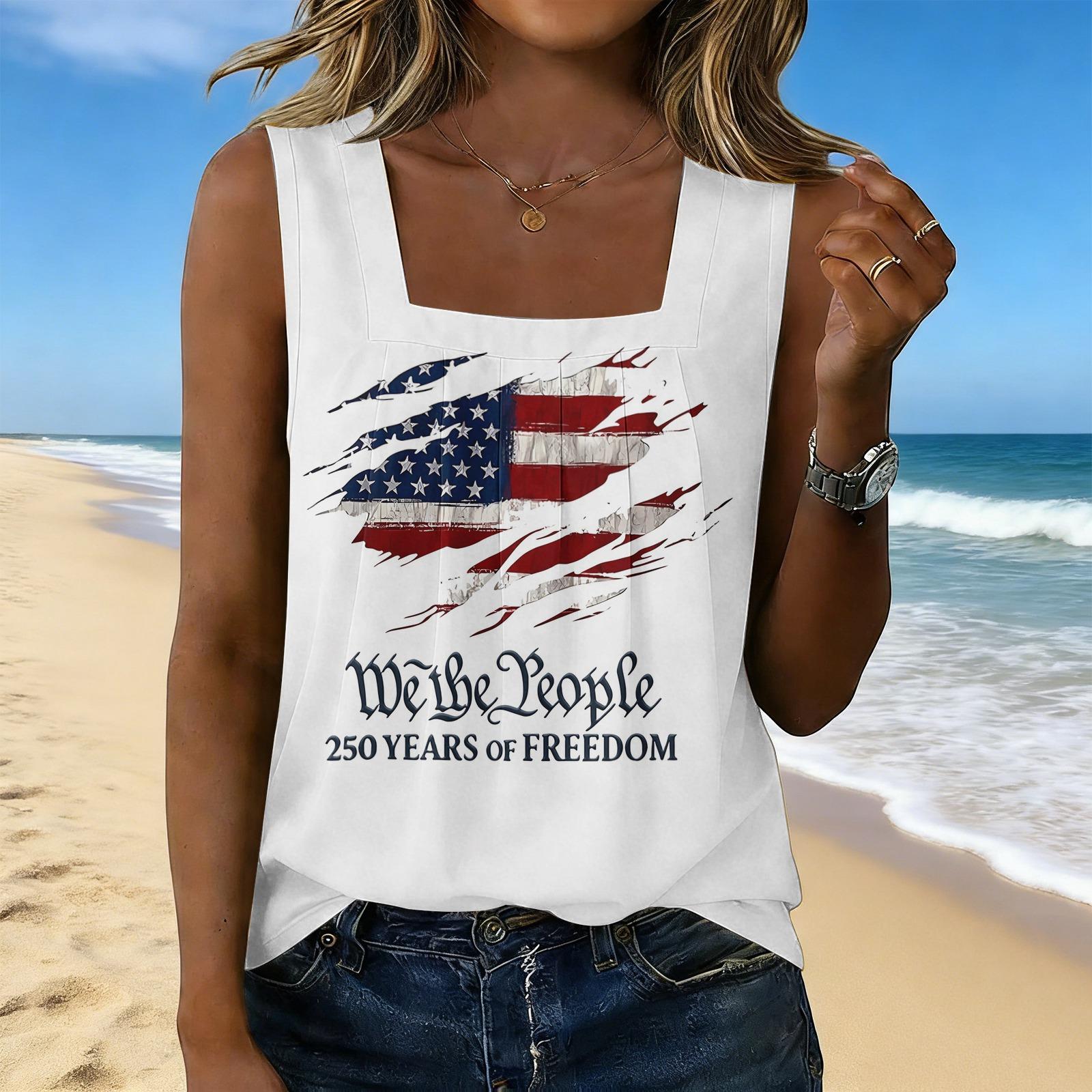 Women s Fashion Sexy Pleated Square Neck Sleeveless Vest Top XL белый