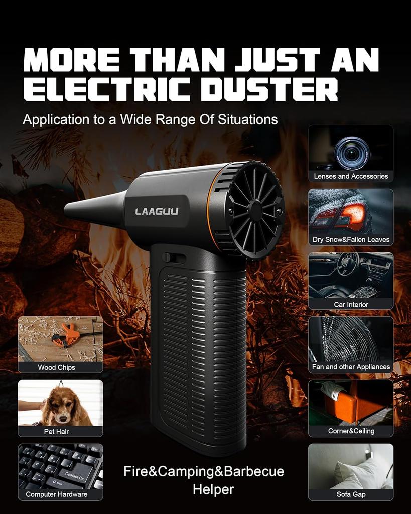 Portable Electric 8000 MAh Air Duster MIni Fan Rechargeable Compressed Air Duster Blower for PC Camera Clean