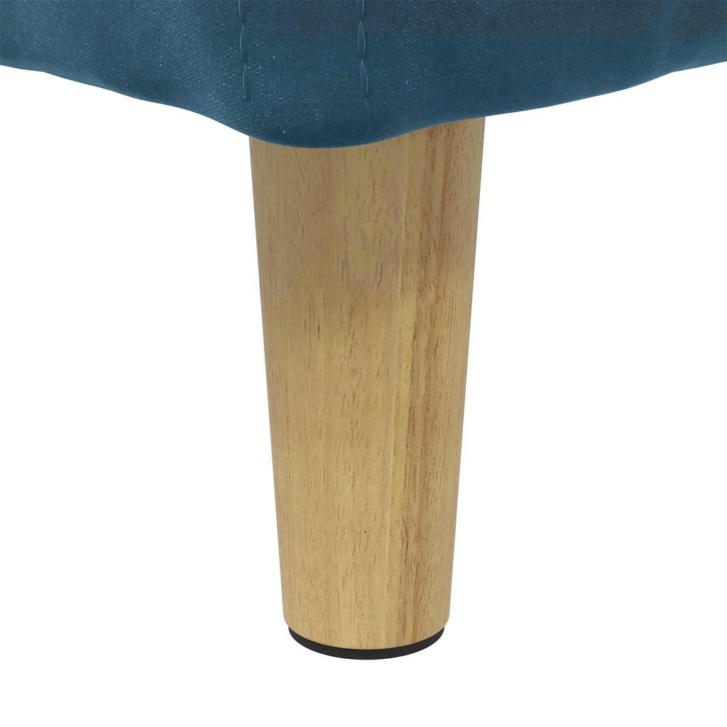 Storage Ottoman with Cushion Blue 60 X 60 X 45 Cm Velvet