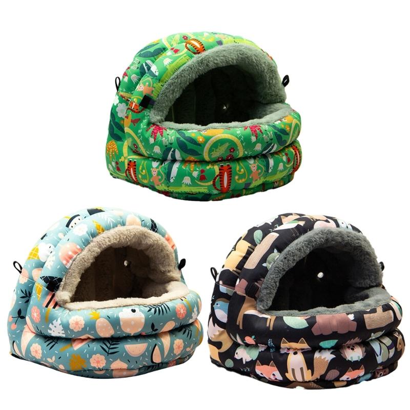 Warm Winter Bird Bed Hideaways for Parakeets Budgies Cockatiels Conures Soft and Comfortable Bird Cave Bed
