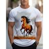 New Men's T-shirts Clothing Fashion Cowboy Printed Short Sleeve T-shirts Tops Summer Breathable Crew Neck T Shirt For Men