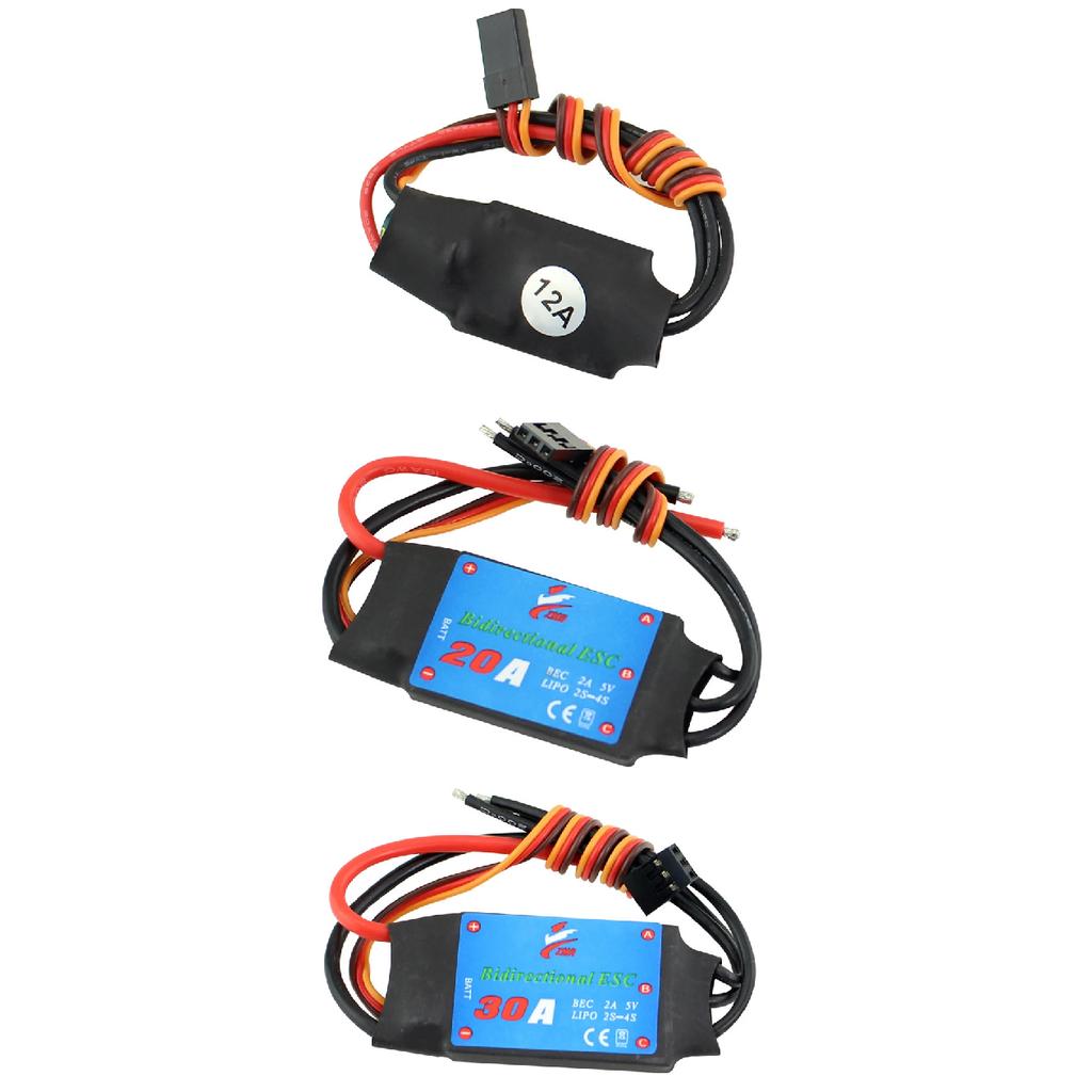 ESC Bidirectional 12A/20A/30A/40A/50A/60A/80A Brushless ESC for Remote Control Ship Pneumatic Underwater Propelle