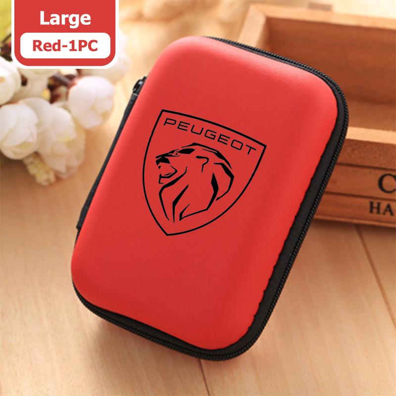 For Peugeot Earphone Protective Box EVA Headphone Storage Bag Data Cable Organizer Bag 206 307 308 3008 207 208 407 508 2008