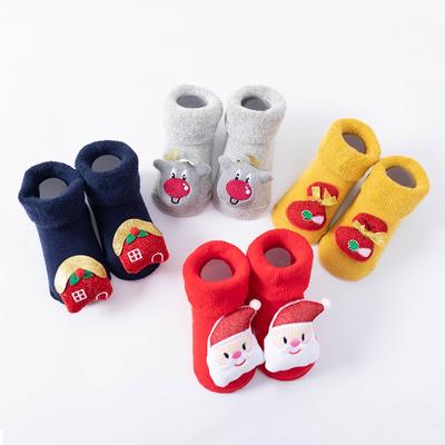 Baby Socken Boden rutschfeste Baumwolle Cartoon Weihnachten Säuglingssocken Baby Kleinkind Mädchen Jungen Weich Niedlich Halten Warme Socken Babykleidung