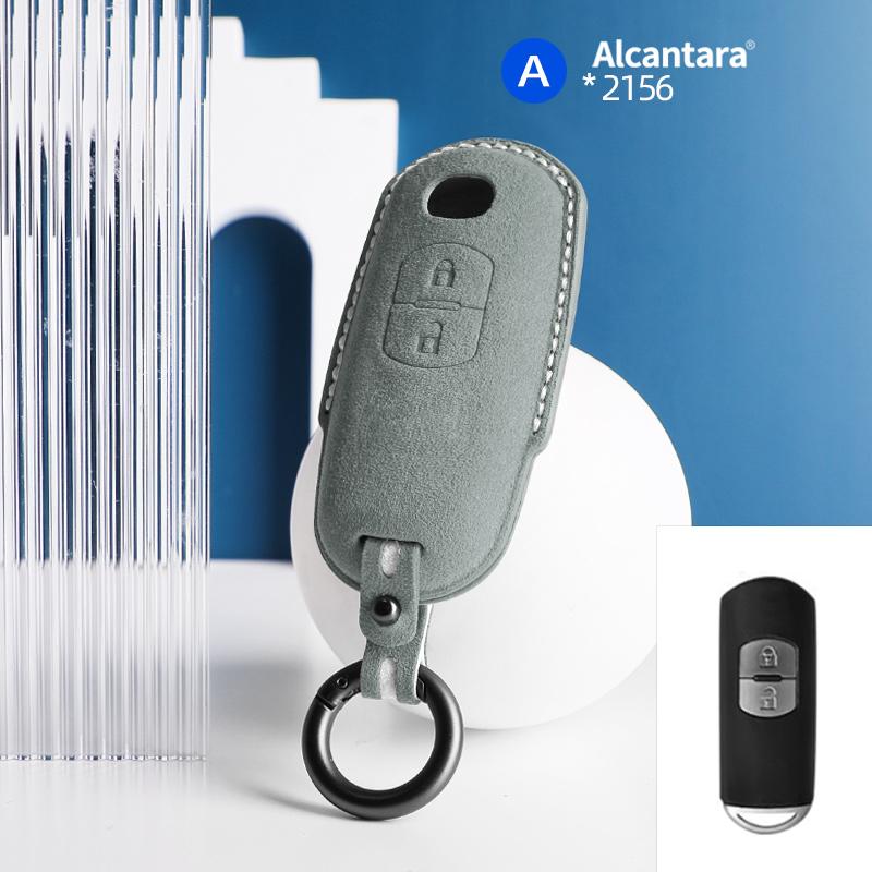 Alcantara Suede Car Key Case For Mazda 2 3 5 6 Bl Bm Gj Atenza Axela Demio Cx-3 Cx3 Cx-5 Cx5 Cx7 Cx9 Cx8 Cover Shell Accessories
