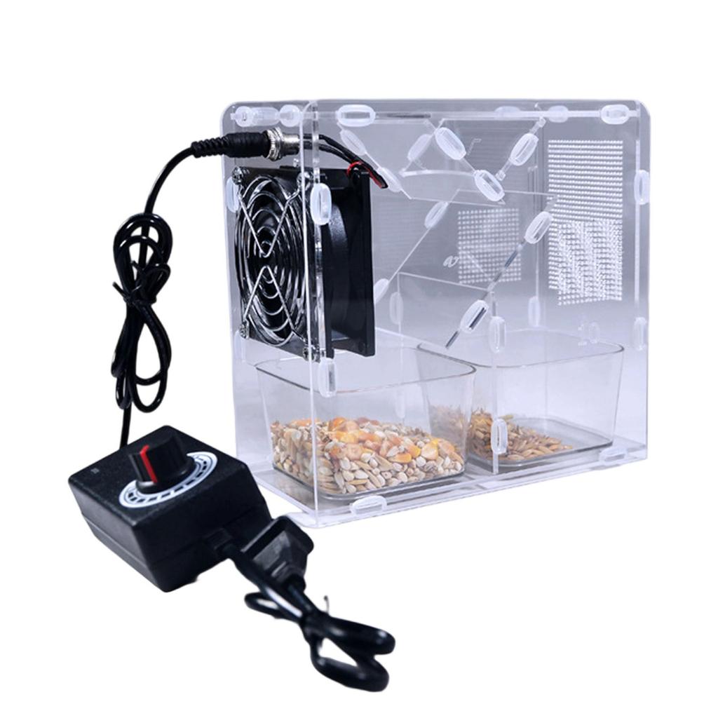 Bird Seed Processor Acrylic Shell Splitter Adjustable Speed Fan Detachable Washable for Quick and Efficient Shelling
