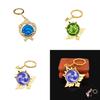 Genshin Impact Seven Elements Keychain Featuring Geo Anemo Electro Dendro Hydro Pyro Cryo Design