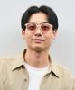 CUT Sunglasses Colored Rubber Nose UV Unisex [Zoff] SUNCUTGlasses/UV100% Boston-style Lenses, Leather-like Finish, Temples, Pads, Anti-Slip,