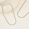 Luxury Crystal Tennis Chain Choker Necklace, Stainless Steel Delicate Cubic Zirconia, Niche Party Jewelry For Women Girls