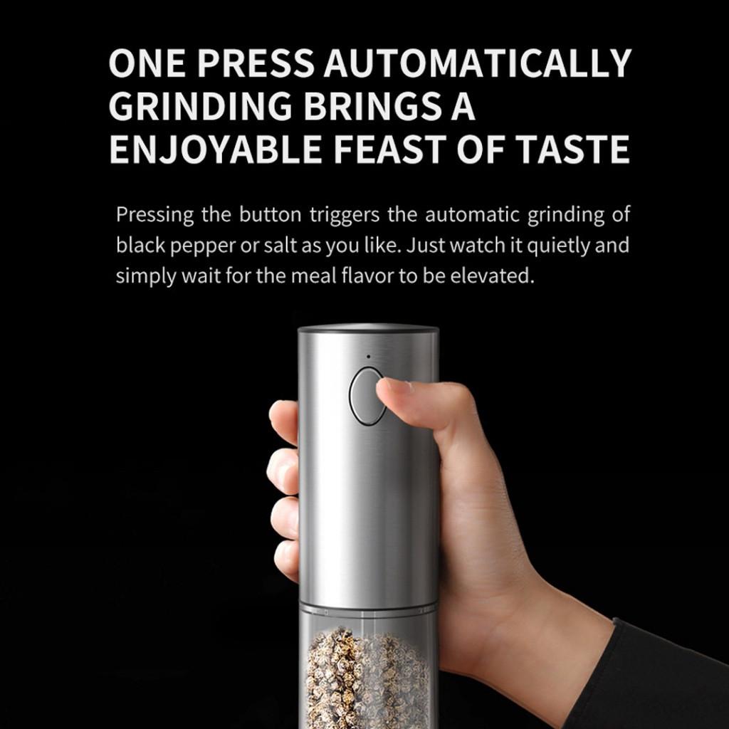 Kitchen Electric Pepper Grinder Storage Set Adjustable Coarseness Electric Grinder Sea Salt Automatic Grinding Machine
