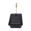 Camping Popcorn Popper 3,5 Quart Outdoor Popcorn Maker mit Holzgriff für den Hinterhof Lagerfeuer Kochstelle Schwarz