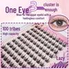 Little Devil Self-Adhesive Natural Cluster Eyelashes - Glue-Free, Segmented Sunflower Design for Women