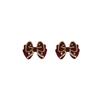 2026 Red Vintage Velvet Bowknot Earrings for Women Girls Trendy Exquisit Pearl Cystal Stud Earrings Holiday Jewelry Accessories