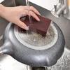 1/10 pezzi di spugna antiruggine in carburo di tungsteno, spazzola per la pulizia della casa, spugne abrasive e disincrostanti, strofina il piano cottura, la pentola, gli utensili da cucina