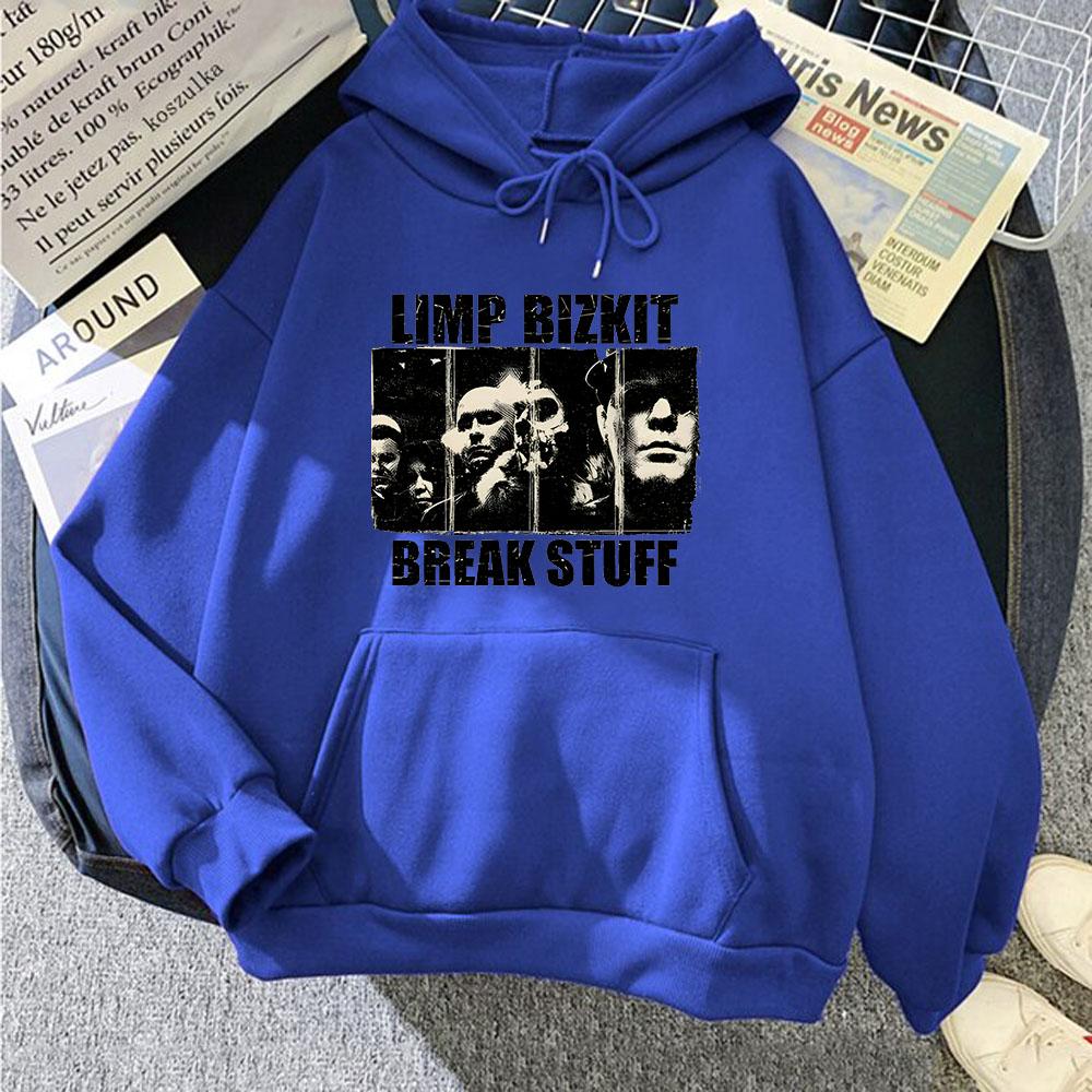 Limp Bizkit Graphic Printing Hoodies Classic Round Neck Long Sleeve Oversized Fleece Hooded  Unisex Pullovers Hoody Sweatshirts