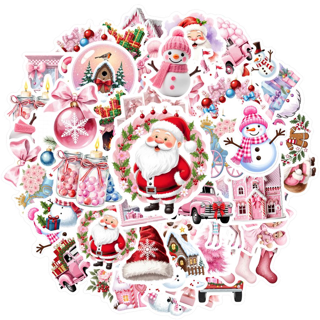 35pcs-50pcs Charming Gift Stickers Cartoon Winter Funny Stickers Sticker Pack For Guitar DIY Skateboard Laptop Luggage Decor