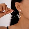 Hollow Geometry Geometric Earrings Minimalist Design Stud Earrings  Daily Wear