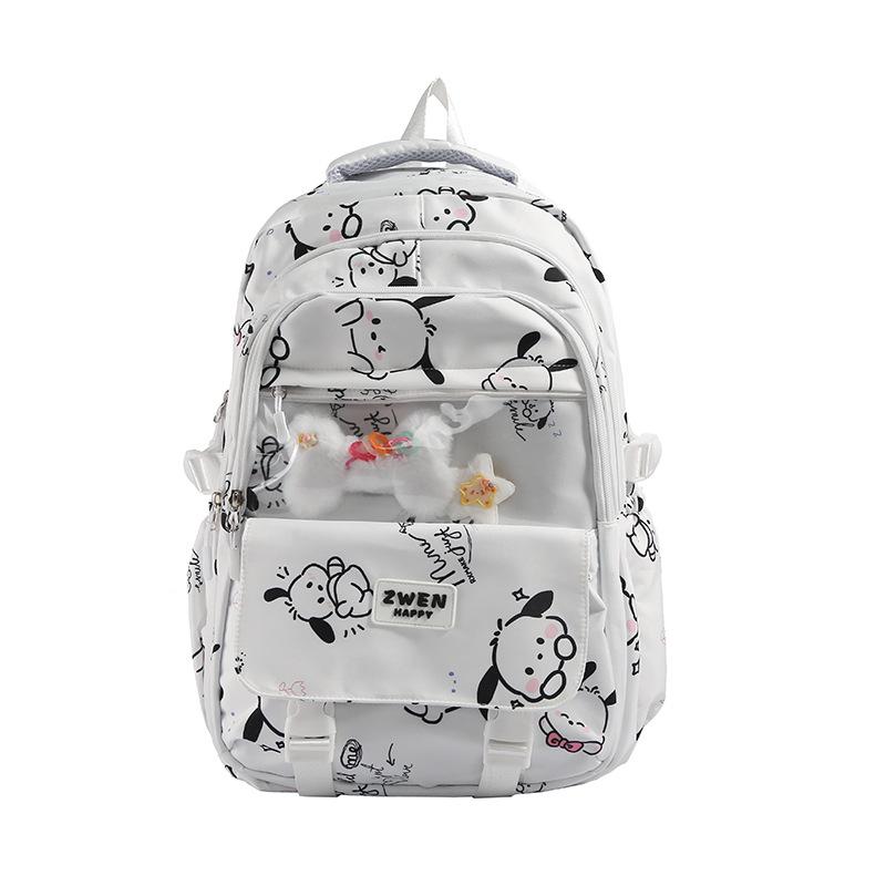 School Bag Women's Insens New Junior High School and College Student Cartoon Print High-value Large-capacity Dirt-resistant Backpack