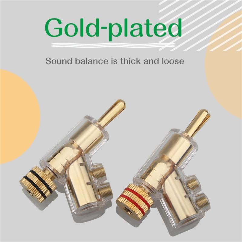 Lockable Banana Head Auditory Connectors Plugs for Hifi Sound and Professional Setups