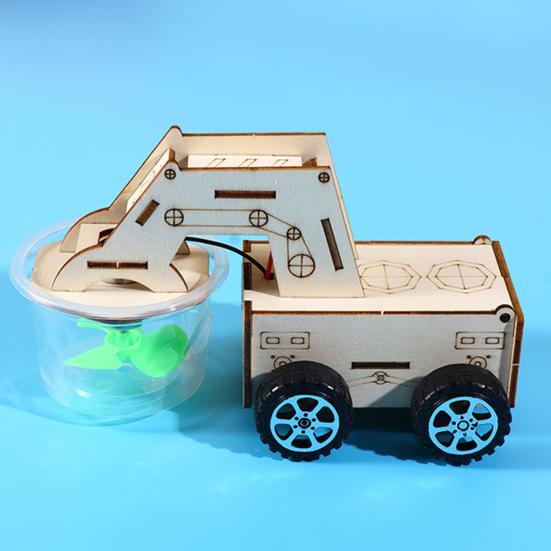 1 Set DIY Mars Cleaning Vehicle Model Kit Handmade Wooden Puzzle Sweeper