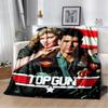 Top Gun Classic Movie Sign 3D Blanket,Soft Throw Blanket for Home Bedroom Bed Sofa Picnic Travel Office Rest Cover Blanket Kids