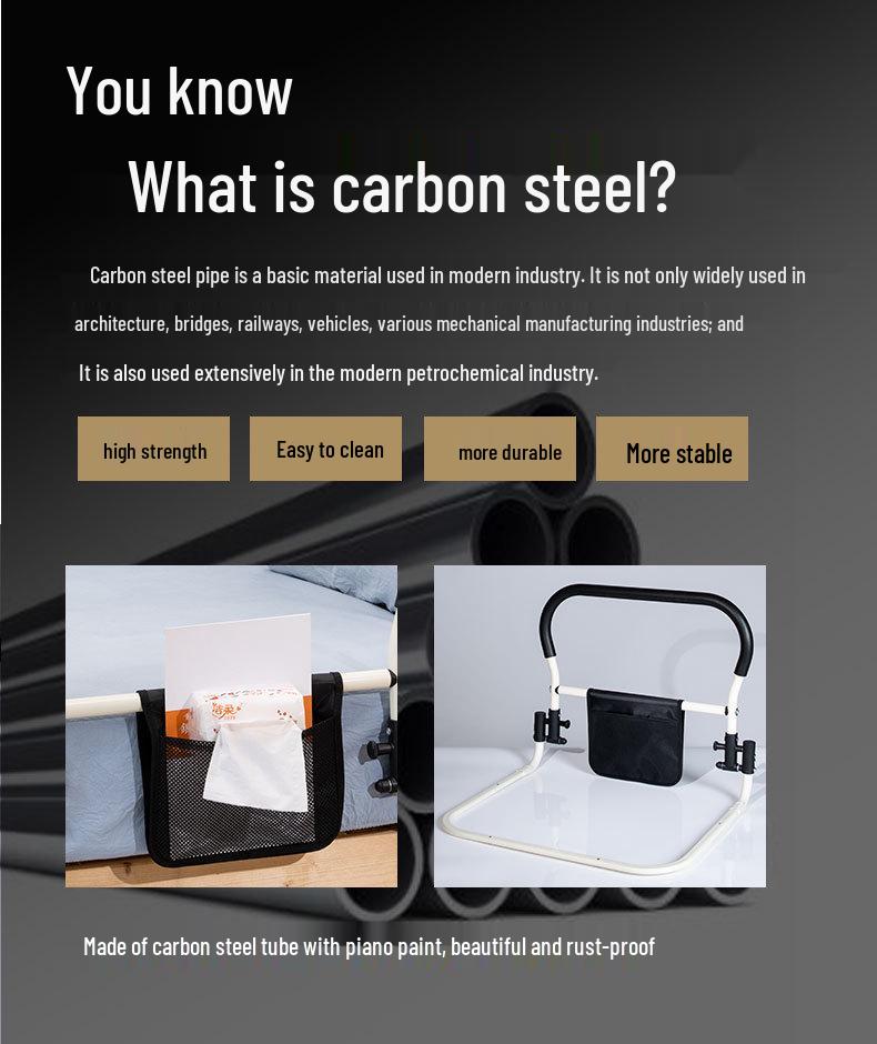 Foldable Bedside Handrail for Elderly & Disabled - Safe Stand-Up Aid