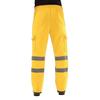 Work Pants Elastic Waist Tear-Resistant Double-Layer Reflective Strips Fabric High-Visibility Safety Pants Heavy-duty Workwear