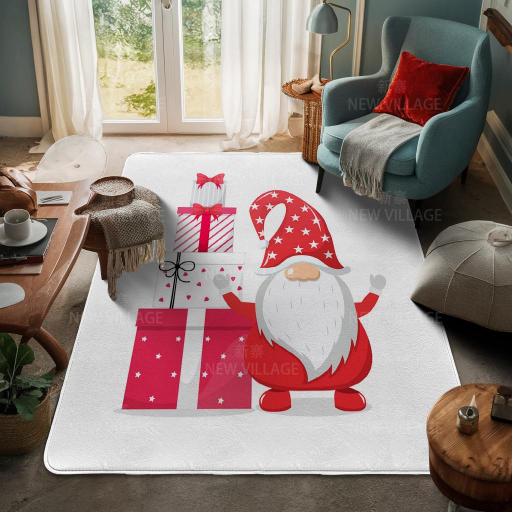 House Entrance Carpet Home Door Mat Living Room Bath Foot Bathroom Non-slip Water Absorption Rugs Bath Merry Christmas Winter