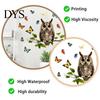 Natural Forest Theme Wall Decor Owl Butterfly Sticker, Animal Illustration Decorative Decals, Pastoral Style Mural Waterproof Removable Stickers, for