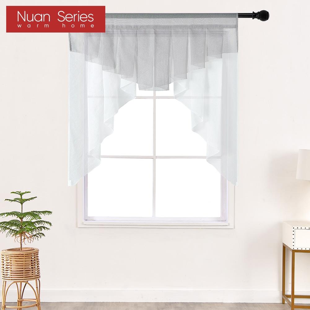 1PC Seria Nuan Fashion Două Culoare Tulle Cortina Ușă Tijă Scurt Rocket Fereastră Decorativă Perdele Bucătărie