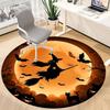 1pc Halloween Witch Office Round Area Rug, Under Office Chairs Bedroom Living Room Home Decor, Room Deco