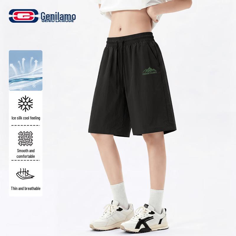 GENIOLAMODE Men s Summer Ice Silk Breathable Shorts XL