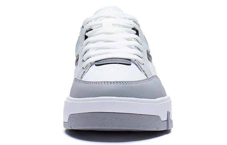 Li Ning Wear Resistant And Lightweight Low Top Skateboard Shoes Men's Black White Gray AGCS031-3