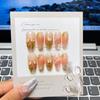 Cute Short Handmade Press On Nails Korean Reusable Full Cover Acrylic Nail Tips For Girls Fashion Design