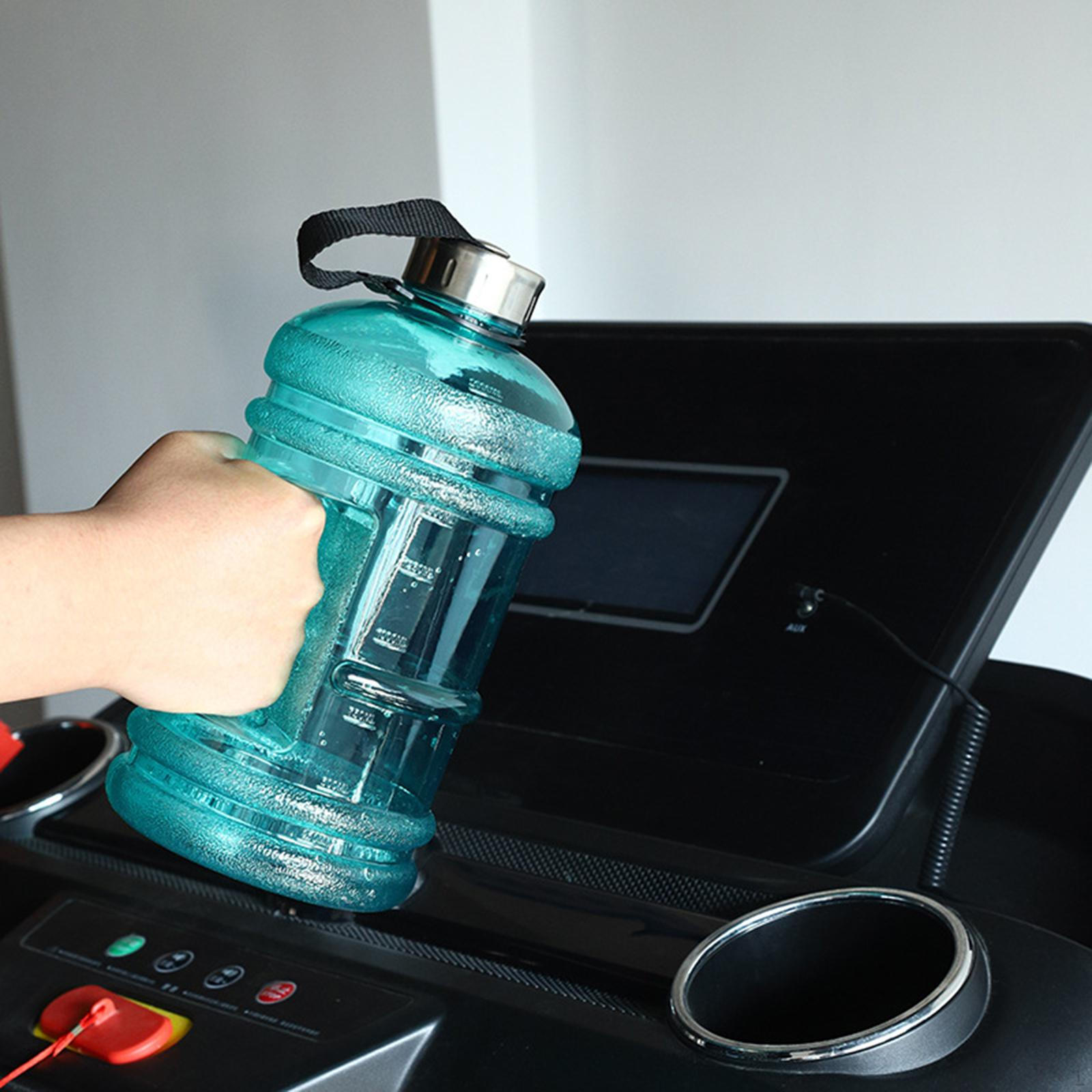 

Camping Bottle Gym Water 2.2L Wide Mouth Carry Handle Drinking Cup Jug for Running чорний