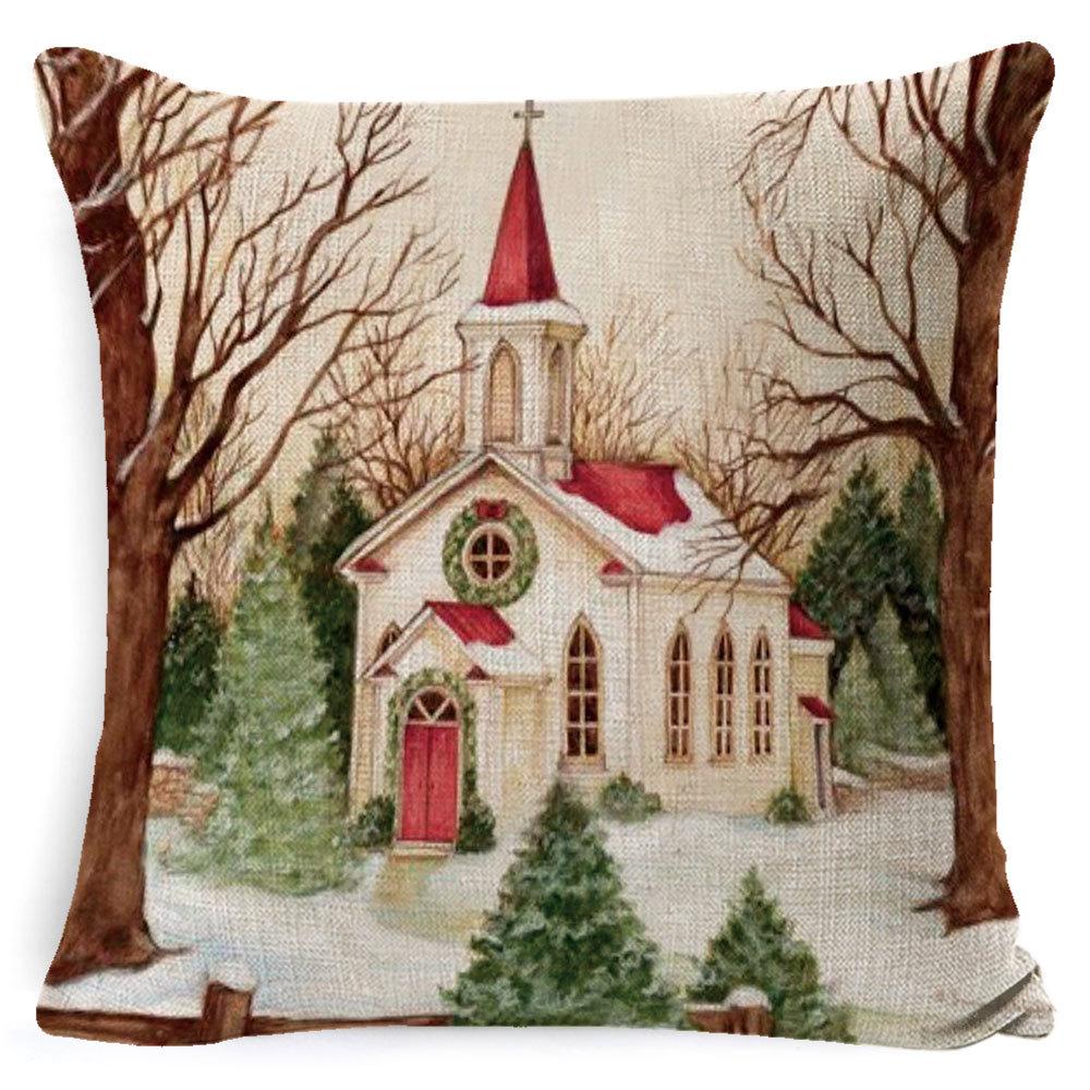 Nový vánoční povlak na polštář kostkovaný polštář domov pohovka polštář povlak na polštář dárek postel polštář